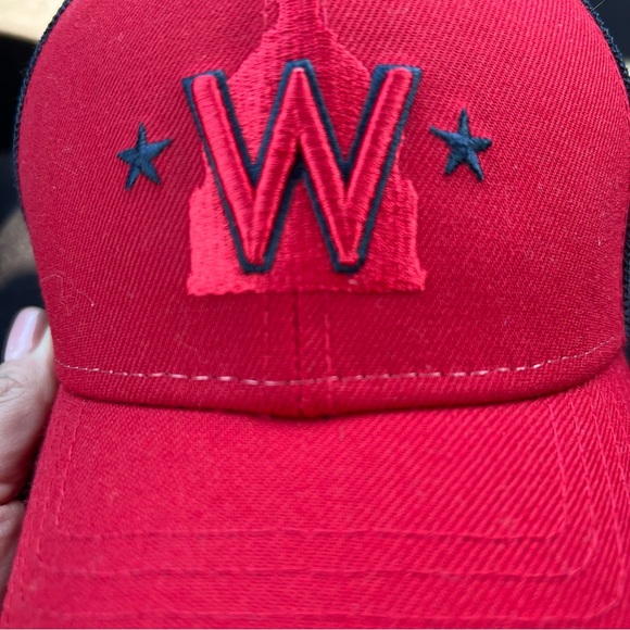 Genuine Merchandise Red and Black Hat with Embroidered Logo - Picture 2 of 9